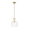 Z-Lite Bon Air Pendant, 1-Light, 10 In.W x 13.75 In.H, Modern Gold/Clear 496P10-MGLD - alternate 1